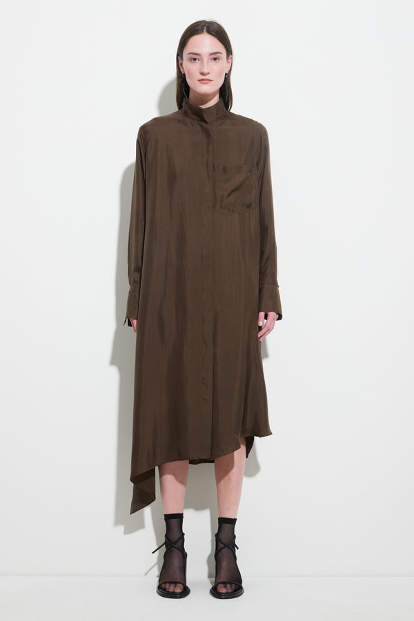 christian wijnants Dore Shirt Dress Chestnut