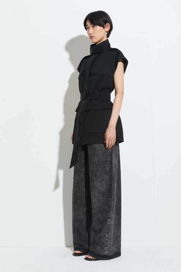 Christian Wijnants Jalit Sleeveless Jacket Black