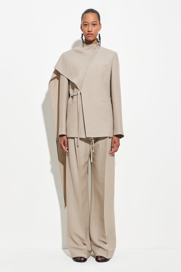 christian wijnants Jillos Draped Scarf Blazer Clay