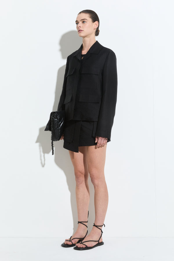 Christian Wijnants Juba Cropped Jacket Black