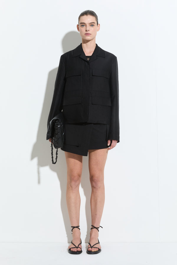 christian wijnants Juba Cropped Jacket Black