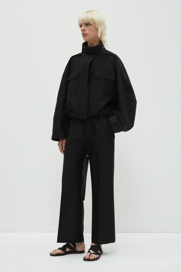 Christian Wijnants Juna Cropped Jacket Black Wool