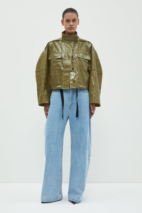 christian wijnants Juna Cropped Jacket Cactus