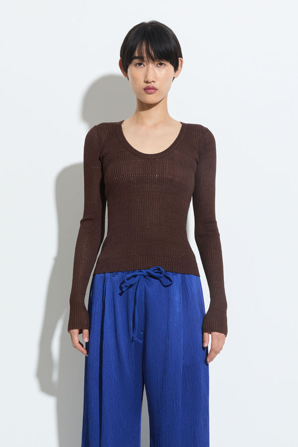 christian wijnants Kanara Knitted Sweater Mahogany