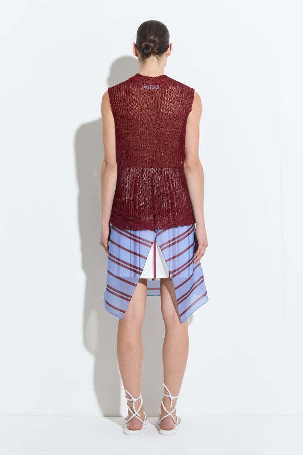 Christian Wijnants Kanas Sleeveless Knit Top Red