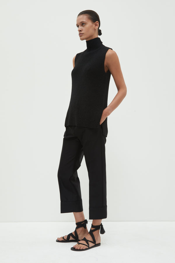 Christian Wijnants Kari Sleeveless Knit Top Black