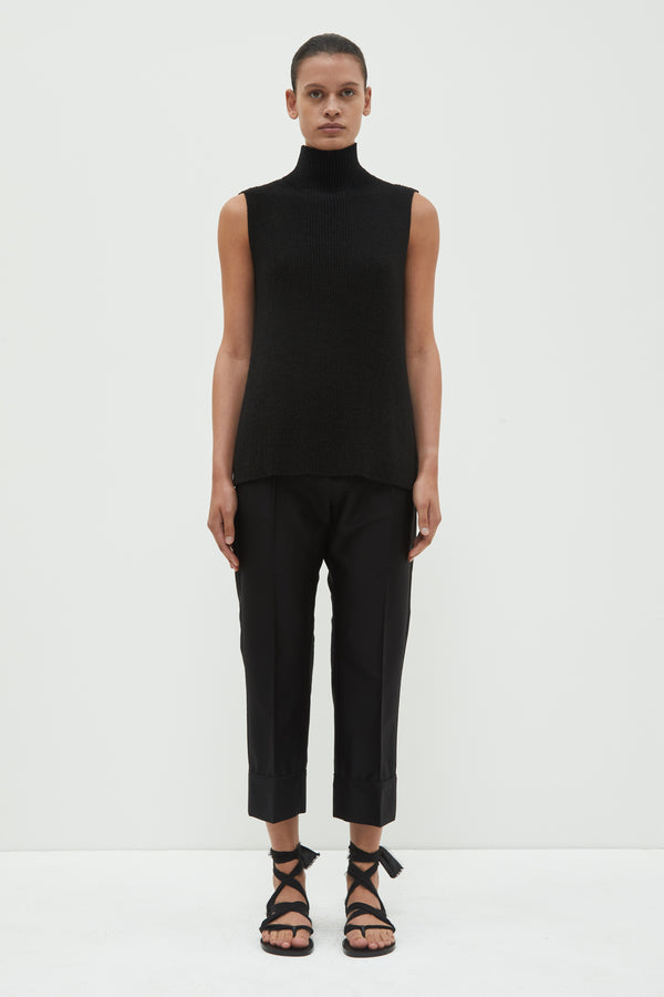 Christian Wijnants Kari Sleeveless Knit Top Black