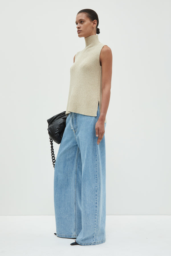 Christian Wijnants Kari Sleeveless Knit Top Bone