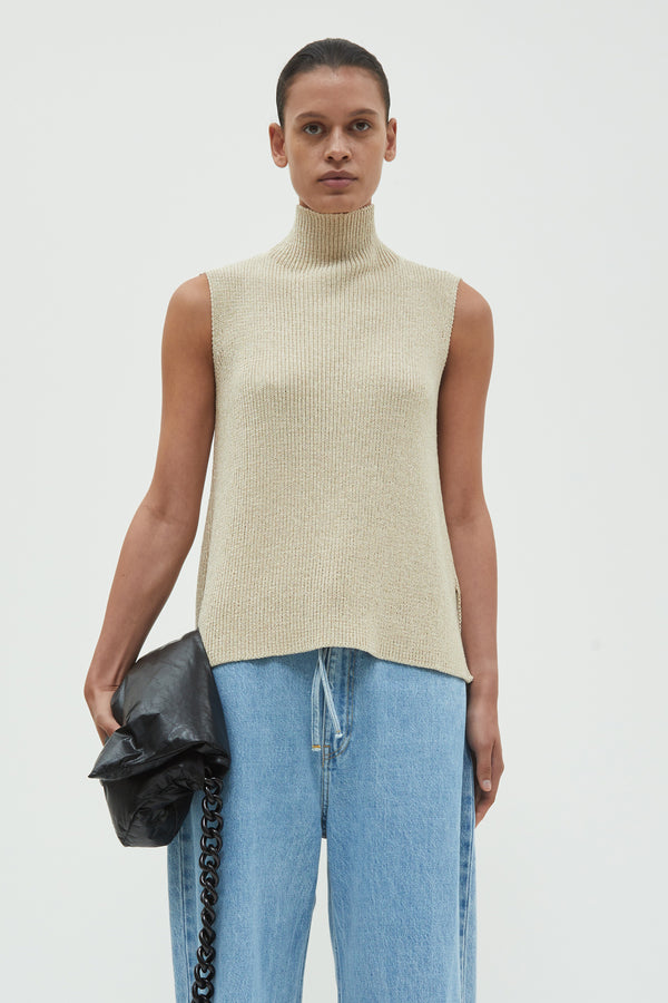 christian wijnants Kari Sleeveless Knit Top Bone