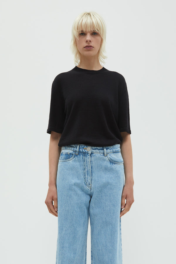 christian wijnants Khadira Knit T-Shirt Black