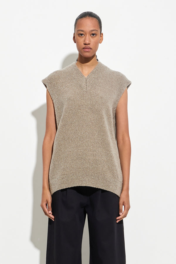 christian wijnants Kidepo V-Neck Vest Toffee