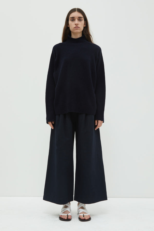 Christian Wijnants Kimbi Knotted Knit Top Navy