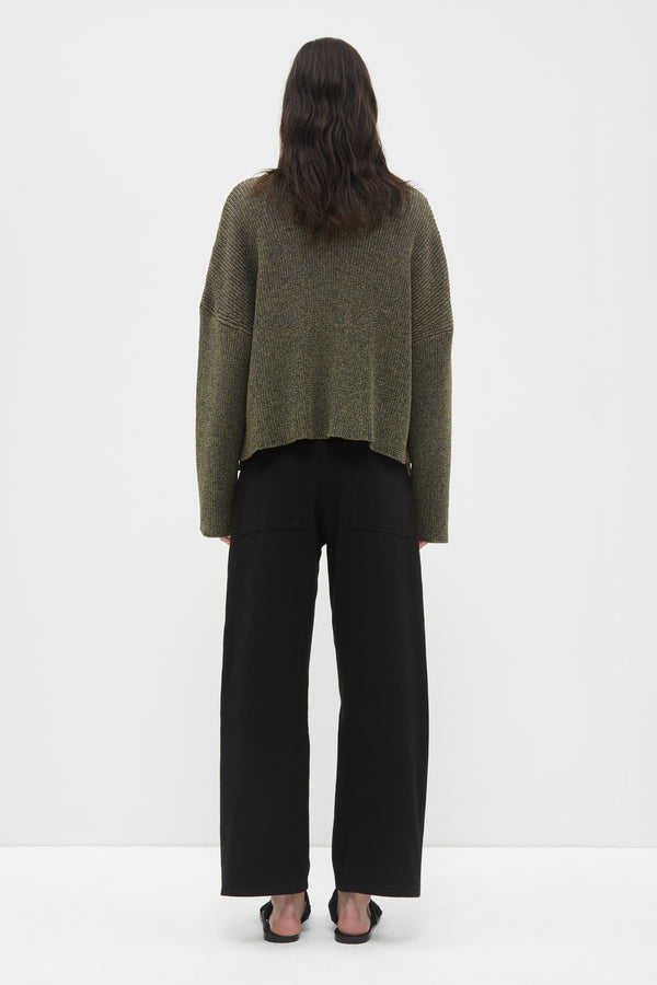 Christian Wijnants Kinbe Knit Cardigan Black Gold