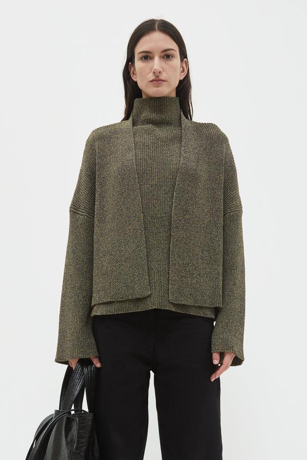 christian wijnants Kinbe Knit Cardigan Black Gold