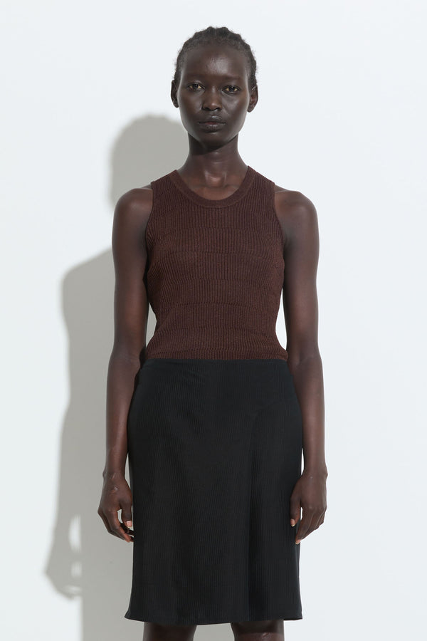christian wijnants Kipiu Knitted Tank Top Mahogany