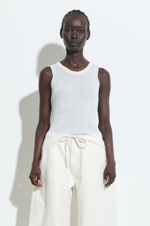 christian wijnants Kipiu Knitted Tank Top White
