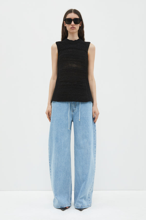 Christian Wijnants Kulian Crochet Top Black