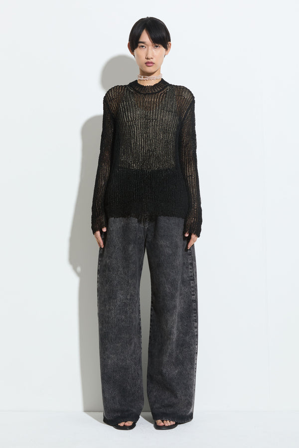 Christian Wijnants Kuma Relaxed Knit Sweater Black