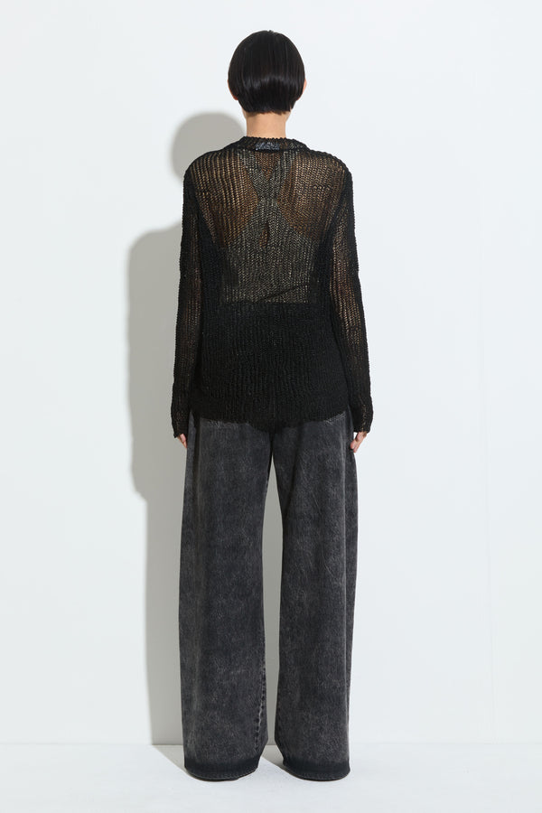 Christian Wijnants Kuma Relaxed Knit Sweater Black