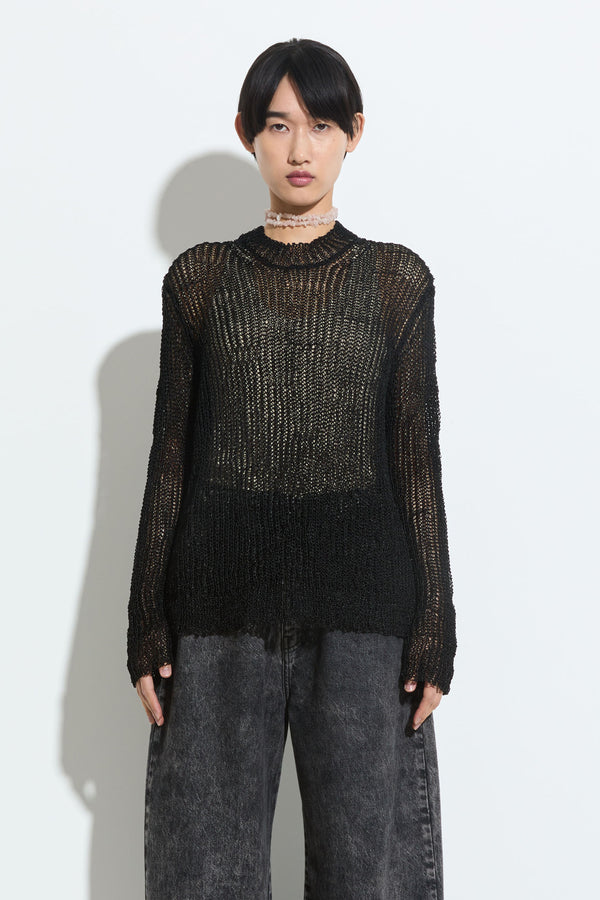 christian wijnants Kuma Relaxed Knit Sweater Black