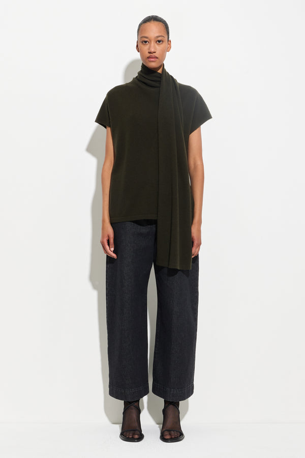 Christian Wijnants Kuo Sleeveless Wraptop Forest