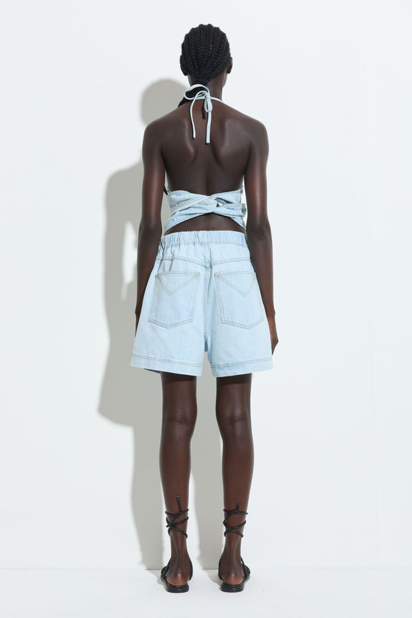 Christian Wijnants Panya Shorts Light Blue Denim