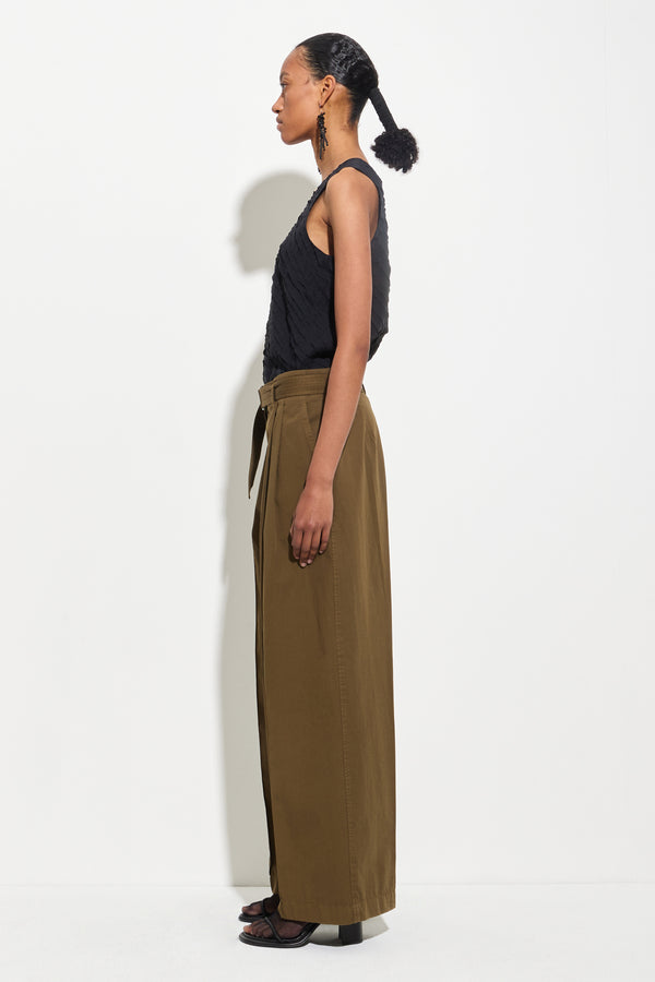 Christian Wijnants Paradisa Pleated Trousers Olive