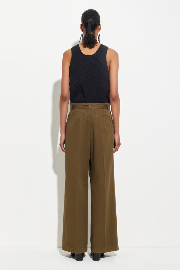 Christian Wijnants Paradisa Pleated Trousers Olive