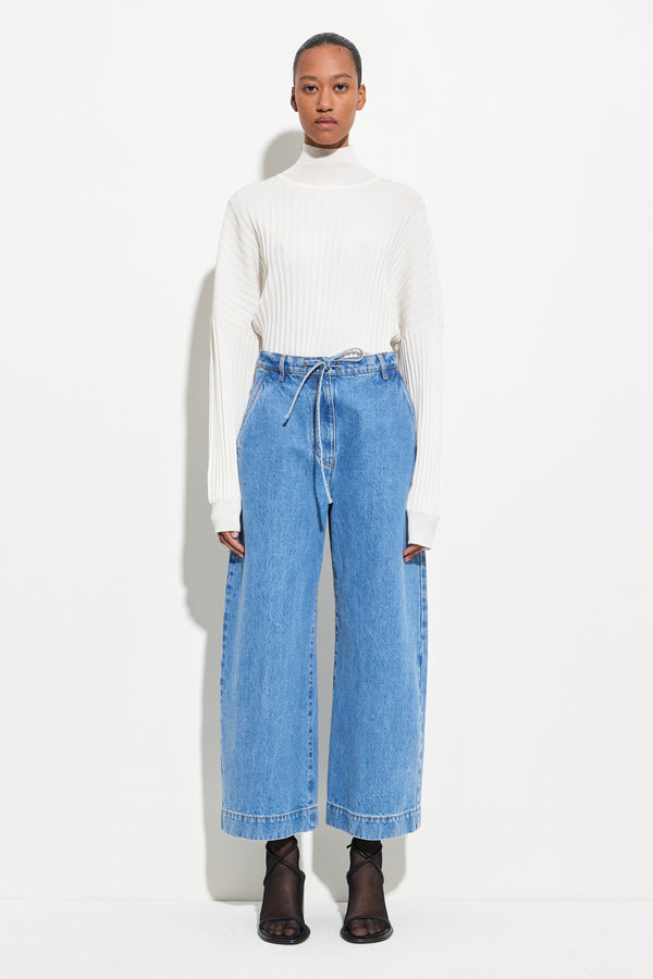 christian wijnants Pioni Wide Leg Denim Blue Denim