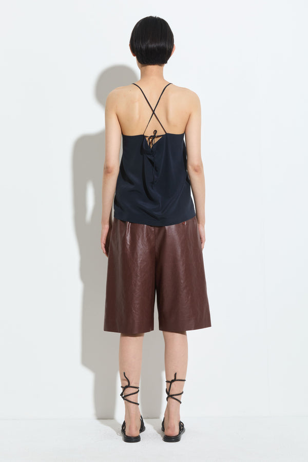 Christian Wijnants Posur Long Shorts Dark Rust