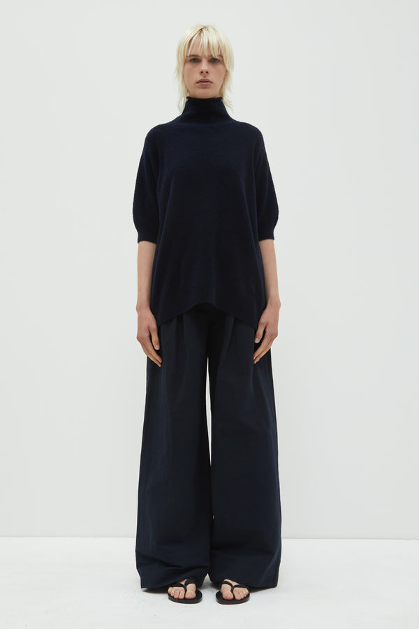 christian wijnants Prelah Long Wide Leg Pants Navy