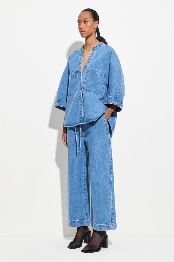 Christian Wijnants Tapari Denim Shirt Blue Denim