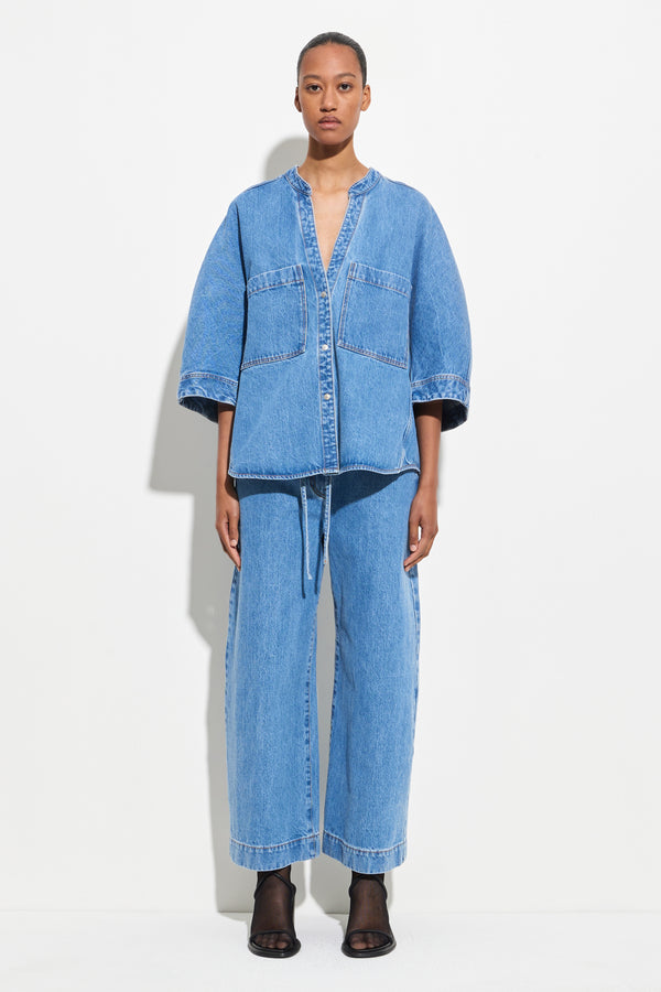 Christian Wijnants Tapari Denim Shirt Blue Denim