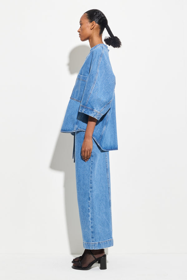 Christian Wijnants Tapari Denim Shirt Blue Denim