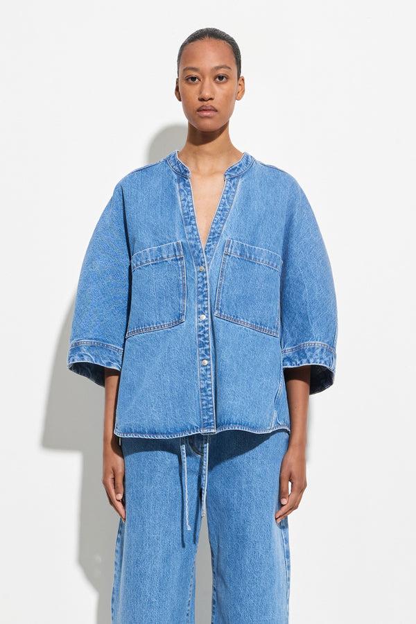 christian wijnants Tapari Denim Shirt Blue Denim