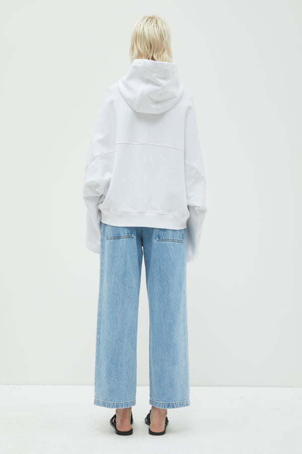 Christian Wijnants Taraji Oversized Hoodie White