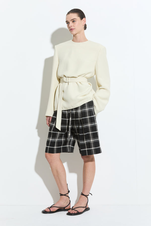 Christian Wijnants Tariq Long Sleeve Top Cream