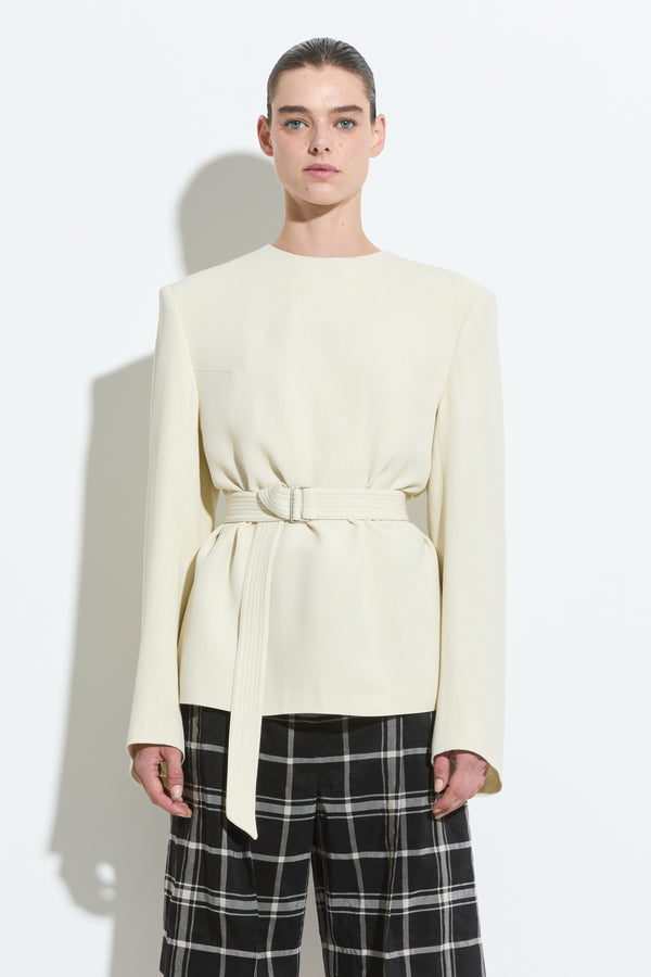 christian wijnants Tariq Long Sleeve Top Cream