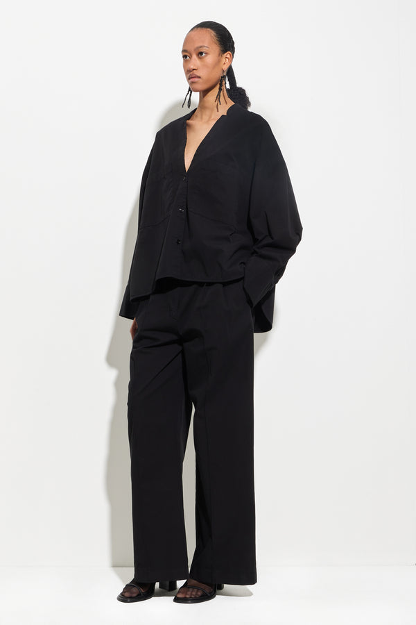 Christian Wijnants Tashvid V-neck Shirt Black