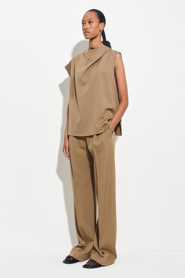 Christian Wijnants Teiho Sleeveless Top Almond