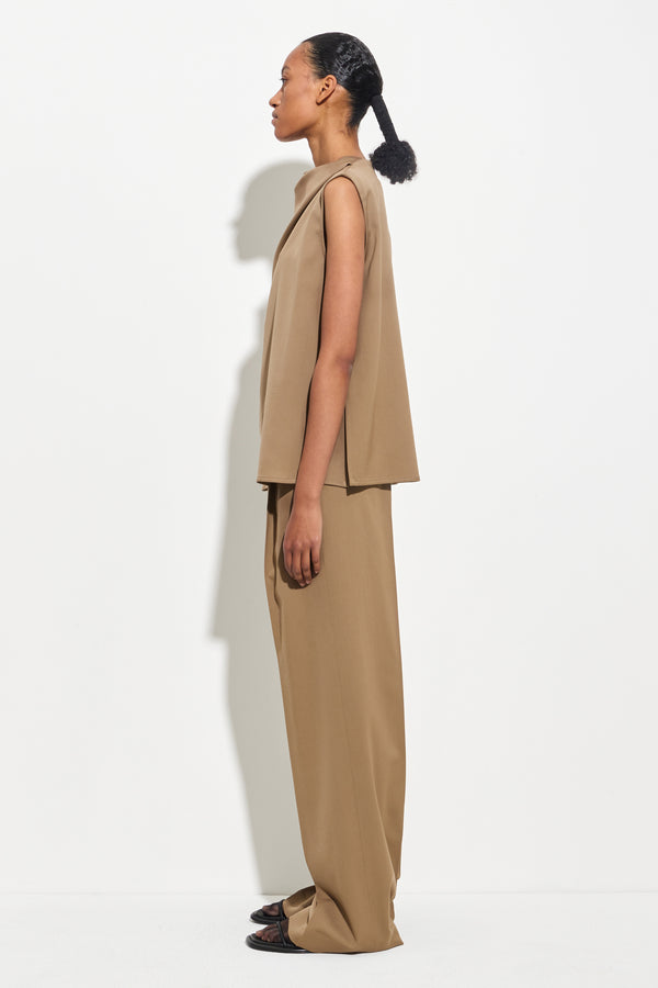 Christian Wijnants Teiho Sleeveless Top Almond