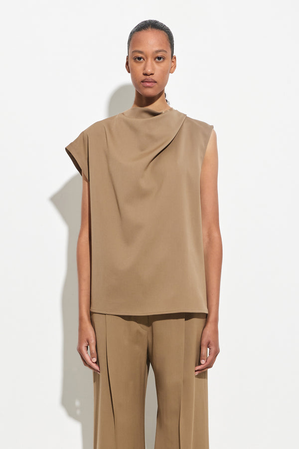 christian wijnants Teiho Sleeveless Top Almond