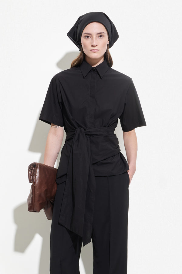 christian wijnants Tille Short Sleeve Top Black