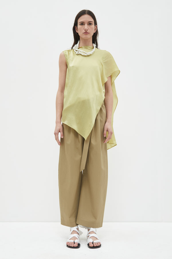 Christian Wijnants Toru Sleeveless Scarf Top Flax