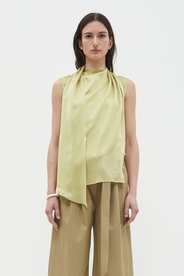 christian wijnants Toru Sleeveless Scarf Top Flax