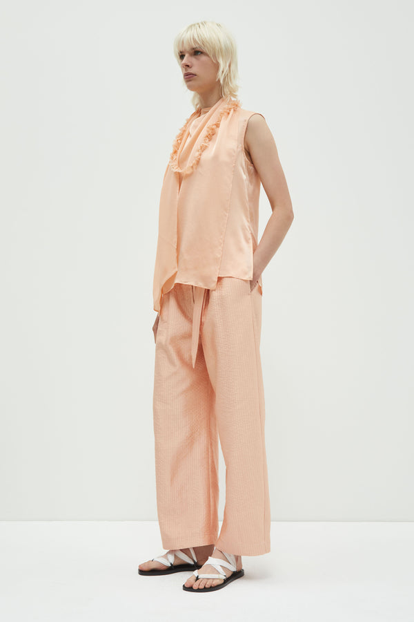 Christian Wijnants Toru Sleeveless Scarf Top Peach