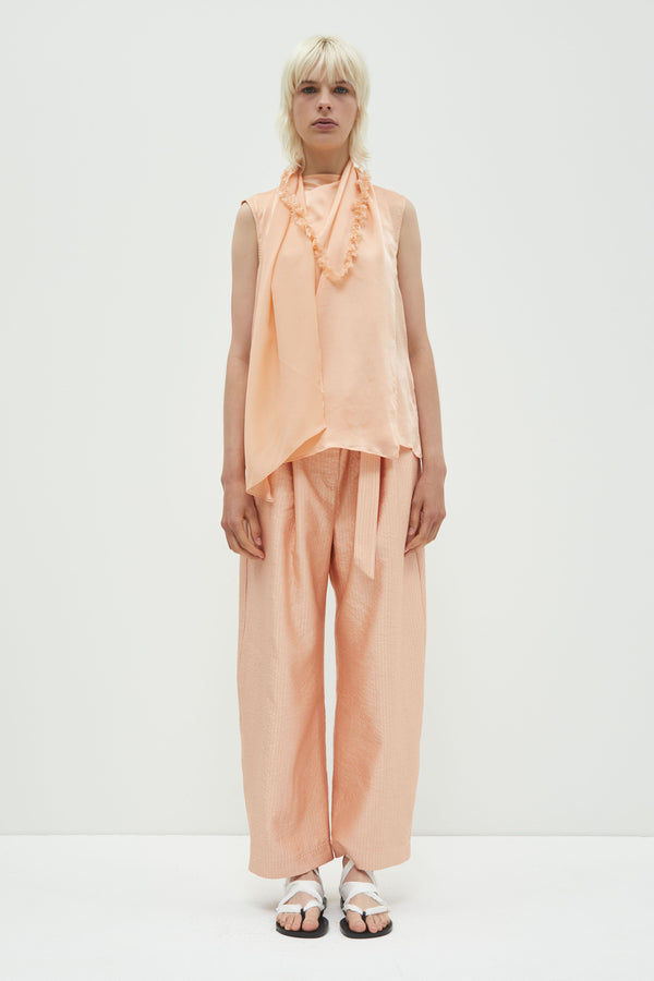Christian Wijnants Toru Sleeveless Scarf Top Peach