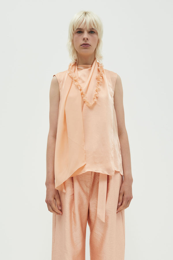 christian wijnants Toru Sleeveless Scarf Top Peach