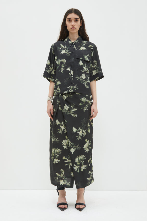 Christian Wijnants Tumelah Boxy Shirt Black Anigo