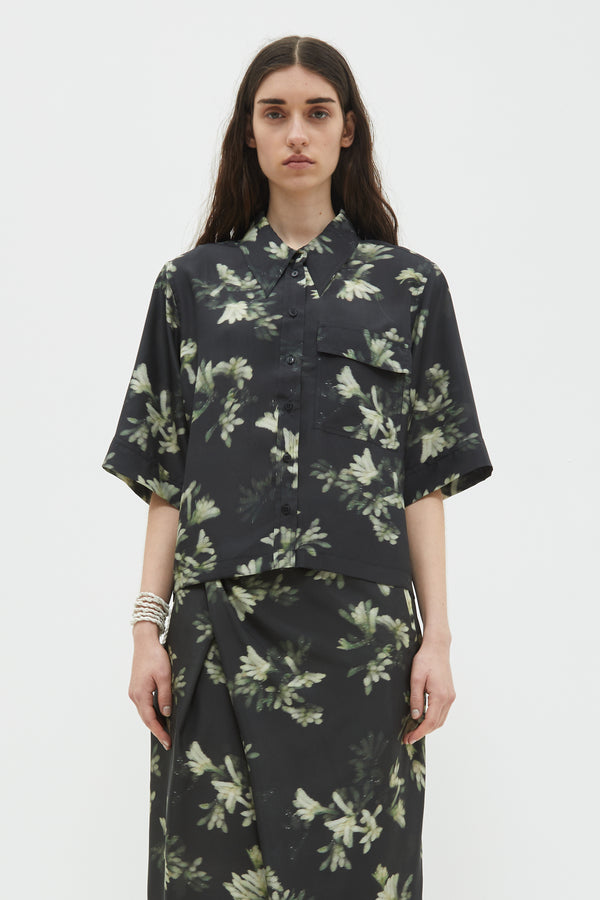 christian wijnants Tumelah Boxy Shirt Black Anigo